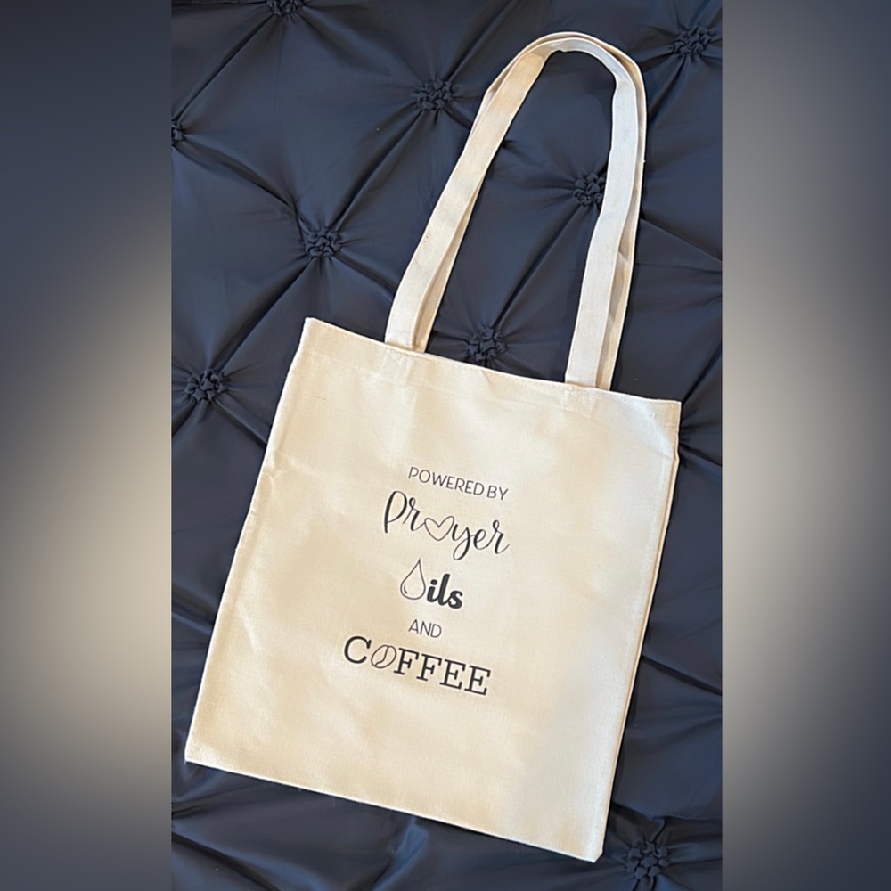 Prayer, Oils & Coffee Tote Bag